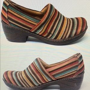 Born Concepts Multi Colored Canvas Clogs Size 9.5